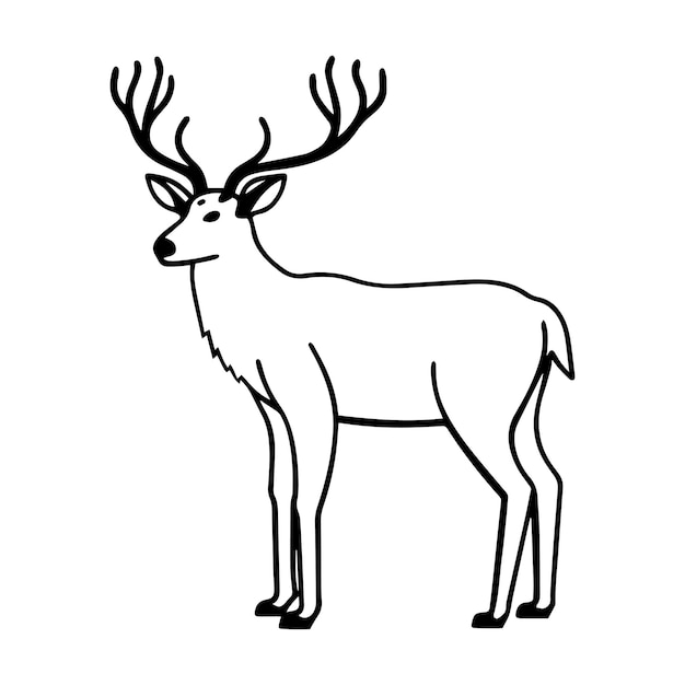 Wektorowa ikona sylwetki renifera