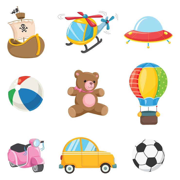 Wektor wektorowa ilustracja dzieciak zabawki