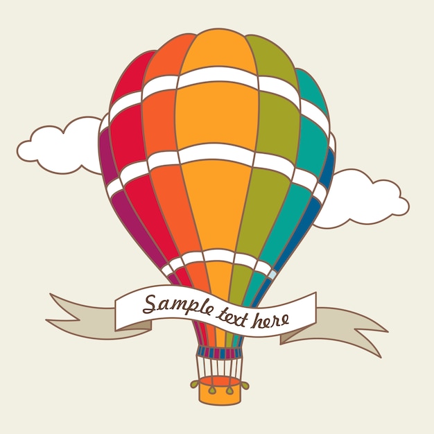 Wektorowa Ilustracja Kolorowy Lotniczy Balon