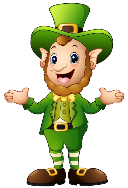 Wektorowa Ilustracja Kreskówki Leprechaun Przedstawiać