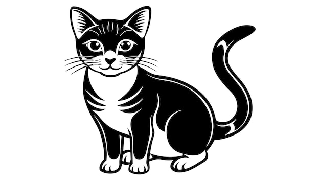 Plik wektorowy wektorowa ilustracja meowworthy cat doskonała grafika dla twoich projektów