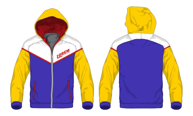 Wektorowa Ilustracja Sporta Hoodie Kurtka.