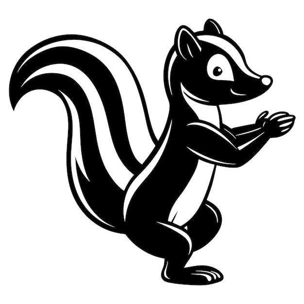 Wektorowa ilustracja sylwetki zwierzęcej na białym tle