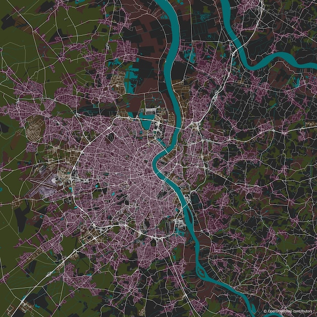 Plik wektorowy wektorowa mapa miasta bordeaux we francji
