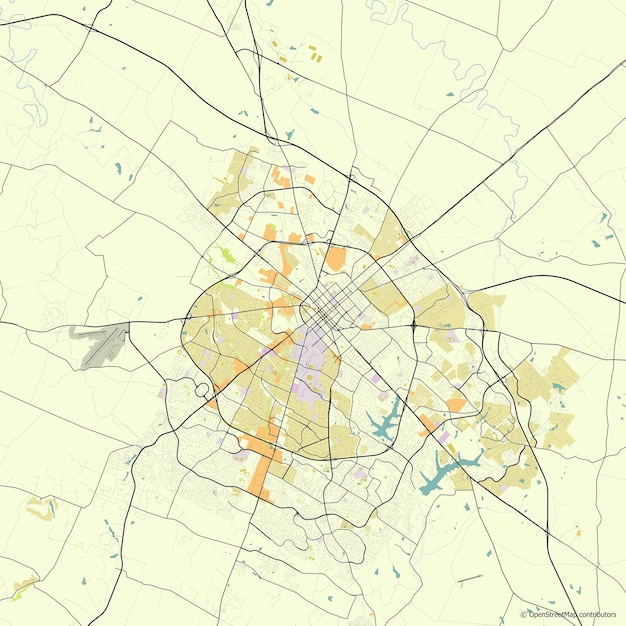 Wektorowa Mapa Miasta Lexington W Stanie Kentucky W Stanach Zjednoczonych