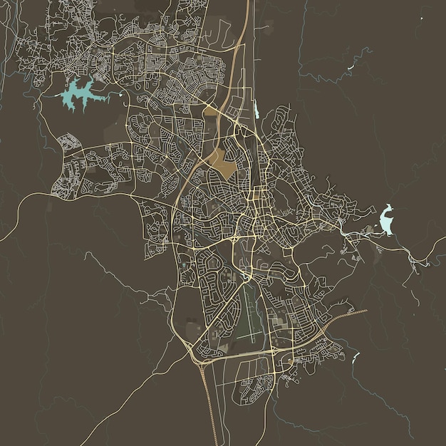 Wektorowa Mapa Miasta Windhoek Namibia