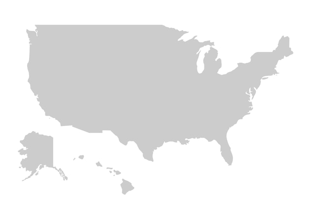 Wektorowa Mapa Stanów Zjednoczonych Ameryki