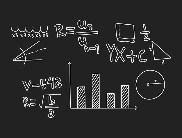 Plik wektorowy wektorowa realistyczna matematyka tablica tło ilustracja