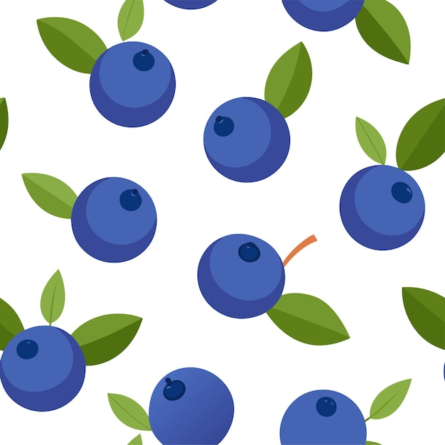 Wektorowa sztuka i ilustracja bezszwowego wzoru owoców borówek