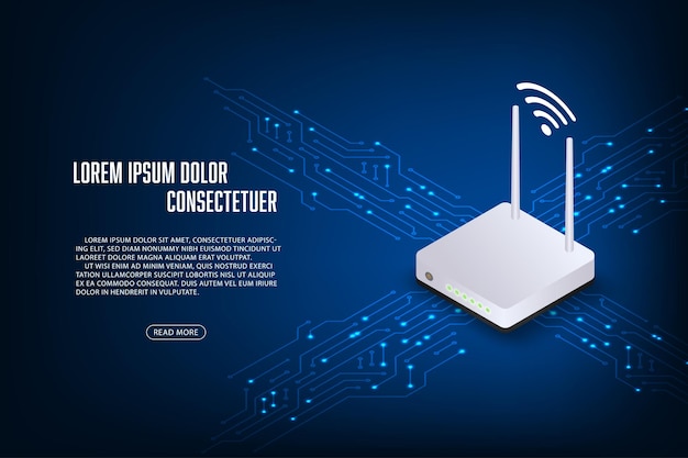 Wektorowa technologia bezprzewodowa dla internetowego izometrycznego routera wifi