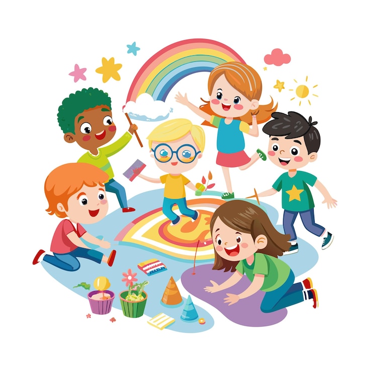 Wektor wektorowe ilustracje kreskówek dla dzieci do uczenia się i rozrywki dla edukacji i mediów