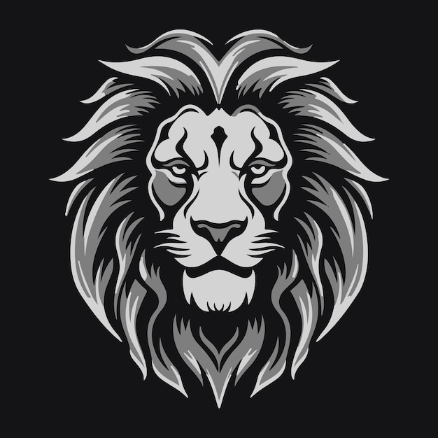 Wektorowe logo lwa głowa lwa