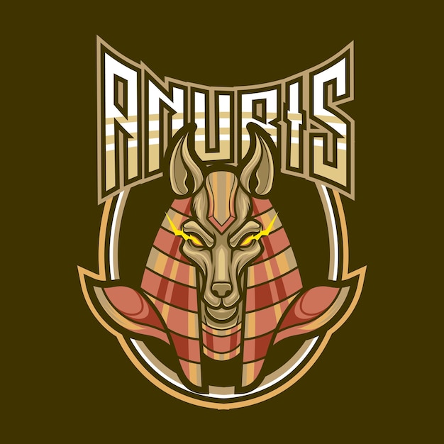 Wektorowe Logo Maskotki Anubis Dla Drużyny E-sportowej I Sportowej