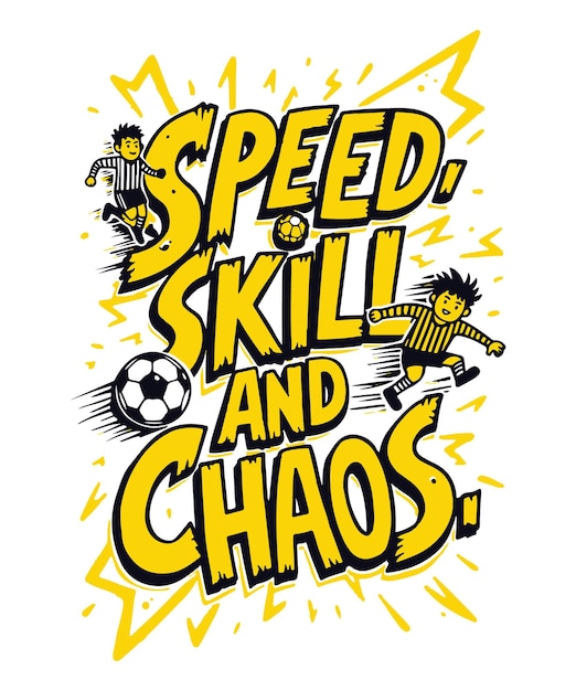 Wektorowe szablony projektowania koszulek typograficznych Speed Skill and Chaos
