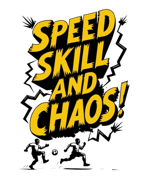 Wektorowe szablony projektowania koszulek typograficznych Speed Skill and Chaos