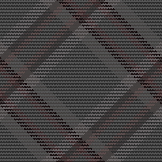 Wektorowe tło włókiennicze z tartan plaid z wzorem tekstury tkaniny bezszwonowej w kolorach szarych i ciemno szarych