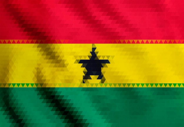 Wektorowo Złożona Flaga Ghany