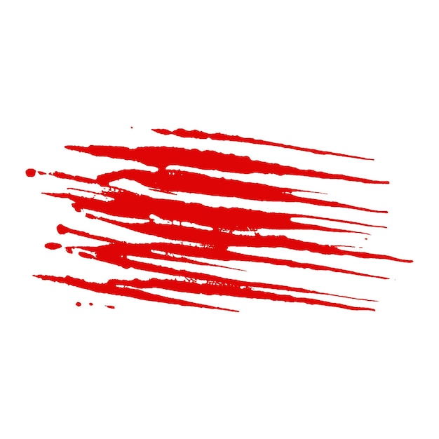 Plik wektorowy wektorowy akwarel pomalowany czerwonym pędzlem, krople farby lub krwi, rozpryski i rozpryski tekstury
