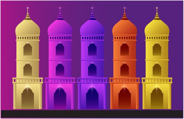 Plik wektorowy wektorowy arabski ramadan kareem z ilustracją latarni
