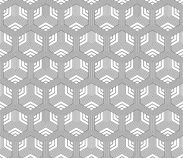 Wektorowy bezszwowy wzór geometryczny Klasyczny chiński starożytny ornament dostosowany do współczesnych trendów W pełni edytowalne tło liniowe z maską przycinającą można zmieniać grubość linii kompozycja kolorystyczna