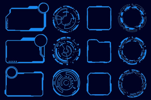 Wektorowy futurystyczny ramka HUD element projektowy cyberpunk Technologia element Hitech