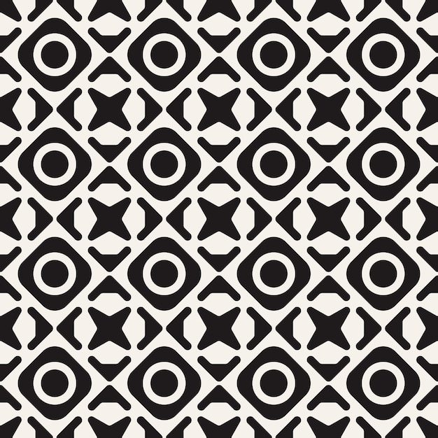 Wektorowy geometryczny bezszwowy monochromatyczny wzór