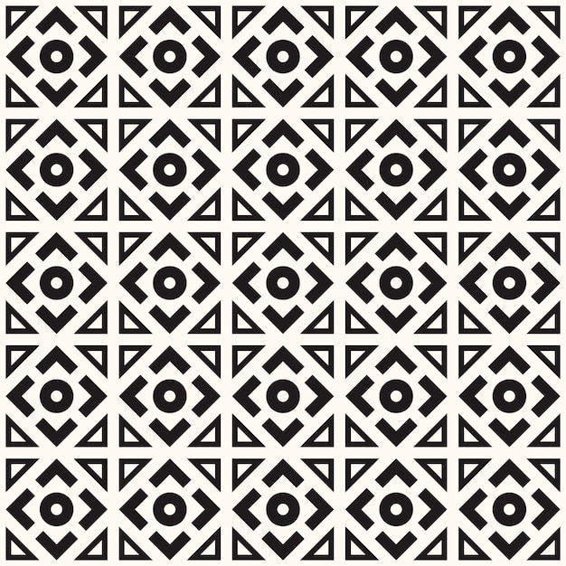 Wektorowy geometryczny bezszwowy monochromatyczny wzór
