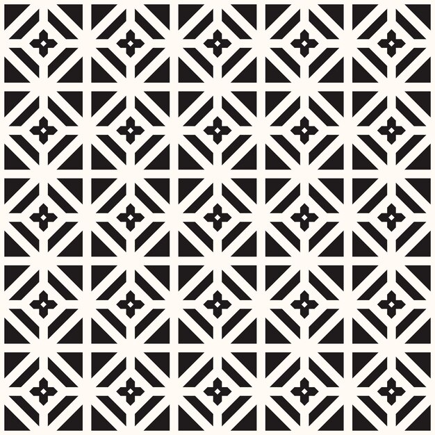 Wektorowy geometryczny bezszwowy monochromatyczny wzór