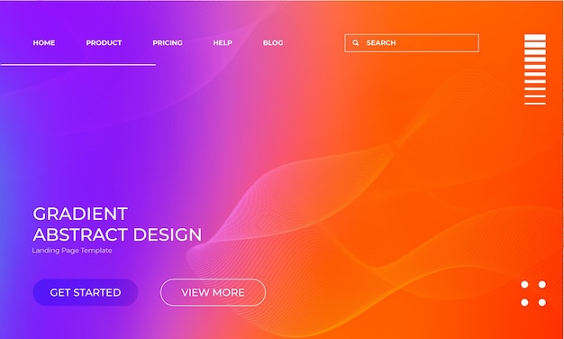 Wektorowy Gradient Rozmyty Abstrakt Szablon strony docelowej tła