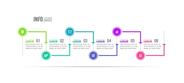 Wektorowy Infographic Biznesowy Projekta Szablon