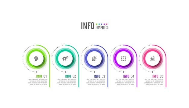 Wektorowy Infographic Biznesowy Projekta Szablon