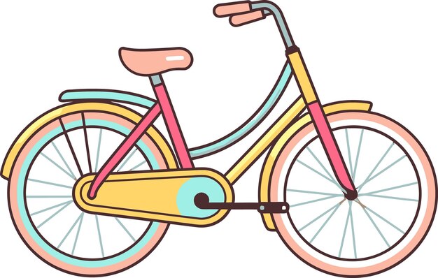 Plik wektorowy wektorowy kreskówka programu dzielenia się rowerem konstrukcja ramy roweru projekt projektowania wektorowy