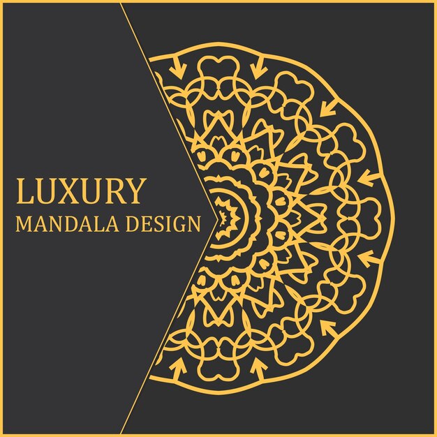 Wektorowy Luksusowy Ozdobny Projekt Etniczny Ze Złotymi Okrągłymi Ozdobami W Stylu Arabskim, Islamskim I Wschodnim