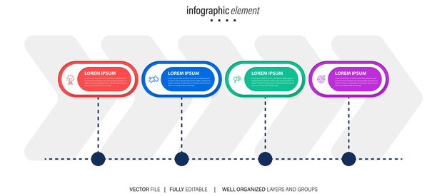 Wektorowy nowoczesny wzór tabeli zawartości szablonu infograficznego