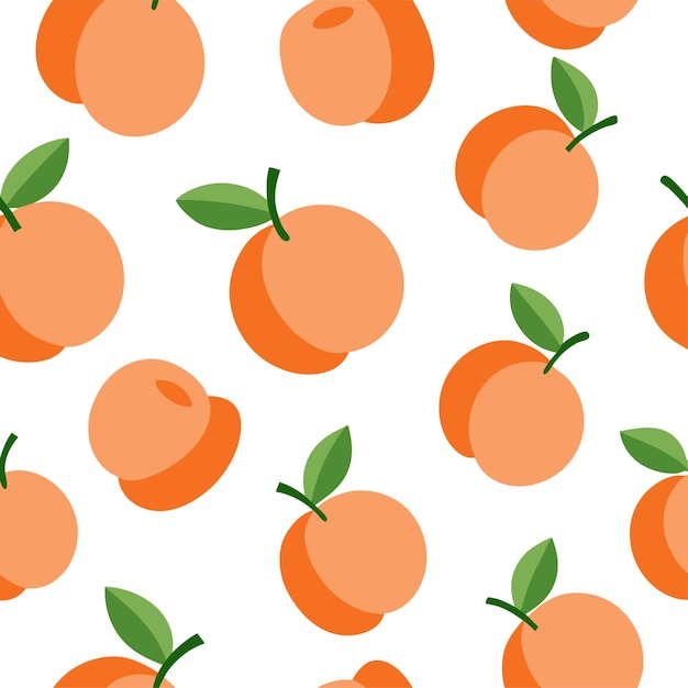 Wektorowy obraz i ilustracja bezszwowego wzoru owocu brzoskwiniowego