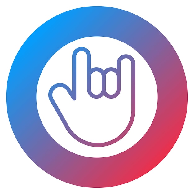 Wektorowy obraz ikony Rock Hand Gesture Może być używany do Rock and Roll