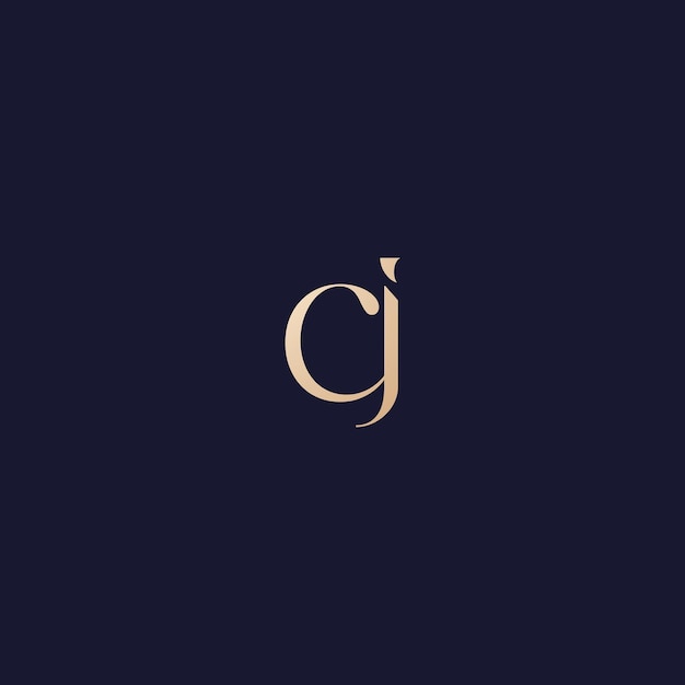 Wektorowy obraz początkowego projektu logo Cj