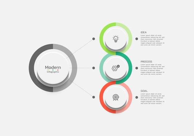 Plik wektorowy wektorowy proces biznesowy szablon infograficzny kolorowy projekt