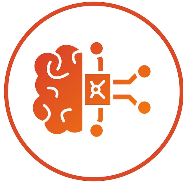 Wektorowy projekt AI Myślenie Styl ikony