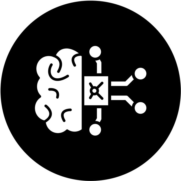 Wektorowy projekt AI Myślenie Styl ikony