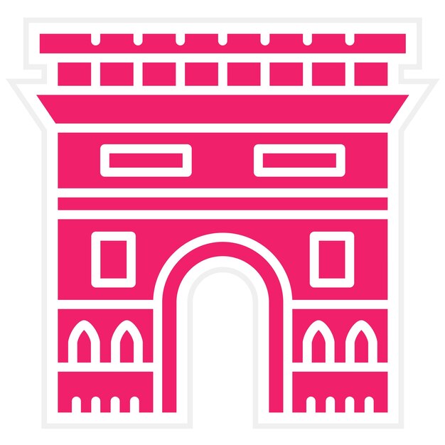 Wektorowy projekt Arc De Triomphe Icon Style