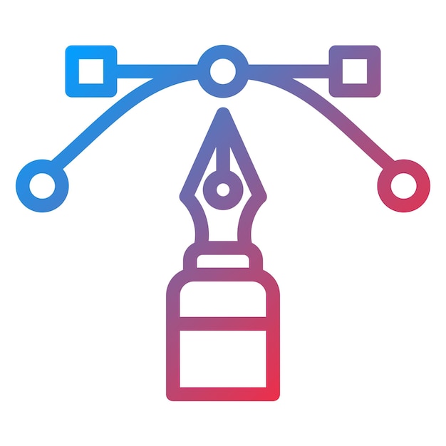 Wektorowy projekt Arch Point And Pen Icon Style