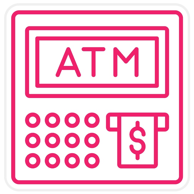 Wektorowy projekt Atm Icon Style