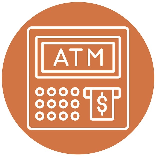 Wektorowy projekt Atm Icon Style