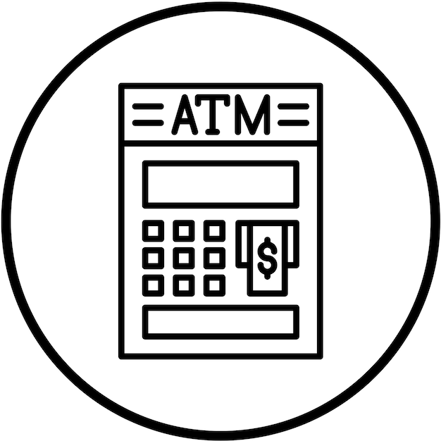 Wektorowy projekt Atm Icon Style