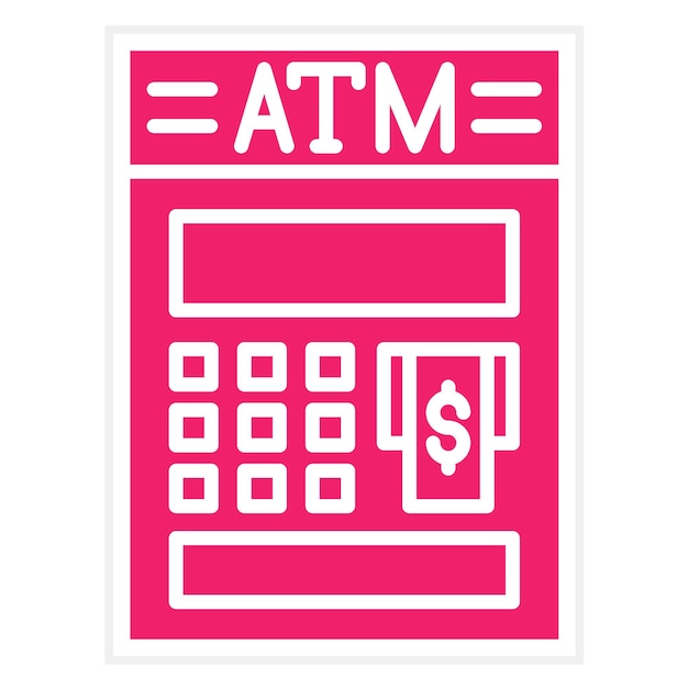 Wektorowy projekt Atm Icon Style