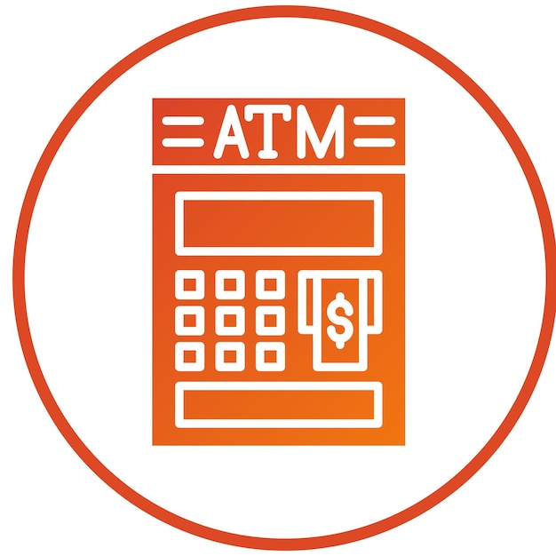 Wektorowy projekt Atm Icon Style