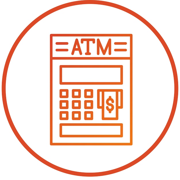 Wektorowy projekt Atm Icon Style