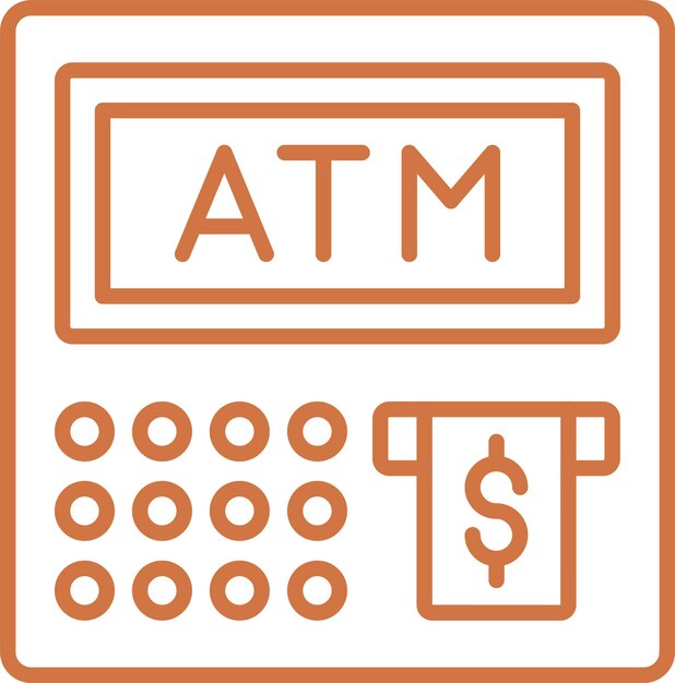 Wektorowy projekt Atm Icon Style