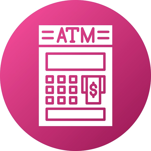 Wektorowy projekt Atm Icon Style